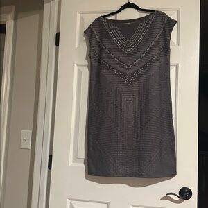 Prana Silver Patterned Mini Dress